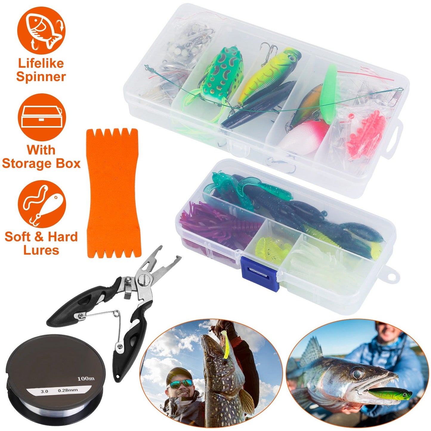 Skorter | 383-pieces: Fishing Lure Equipment Box