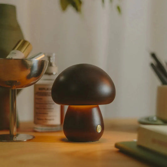 Skorter | Timber Mushie Lamp | Walnut | Small