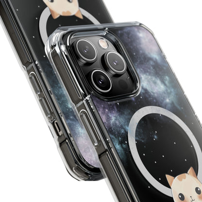 Skorter | Fluff's - Cosmo the Cat in Space Magnetic Clear Case for iPhone Series