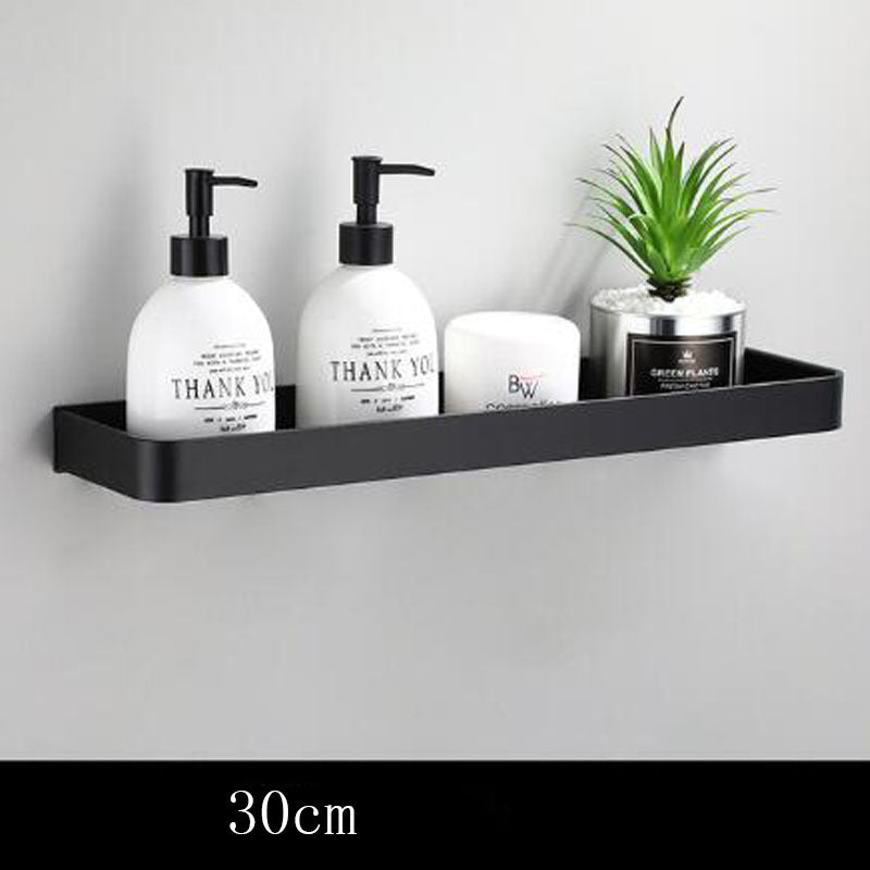 Skorter | Black bathroom shelf made of space aluminum for wall mounting
