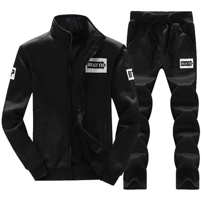 Men's sporty tracksuit set with zipper and side pockets Skorter