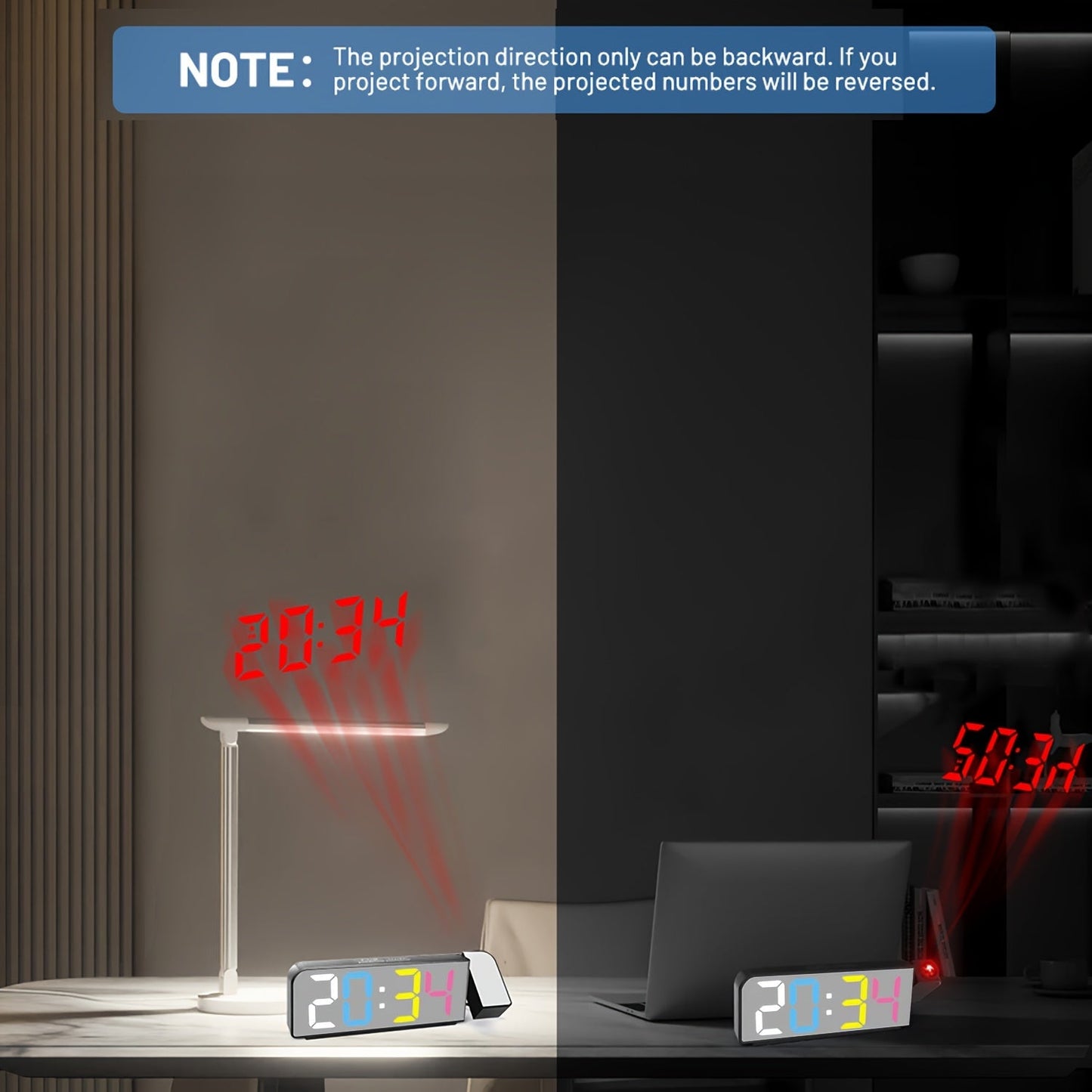 Skorter | ProjectTime - Digital Project Clock with LED and Mirror Screen