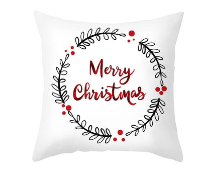 Skorter | Christmas Cushion Cover – Festive Santa & Elk Design for Holiday Decor & Perfect New Year Gift