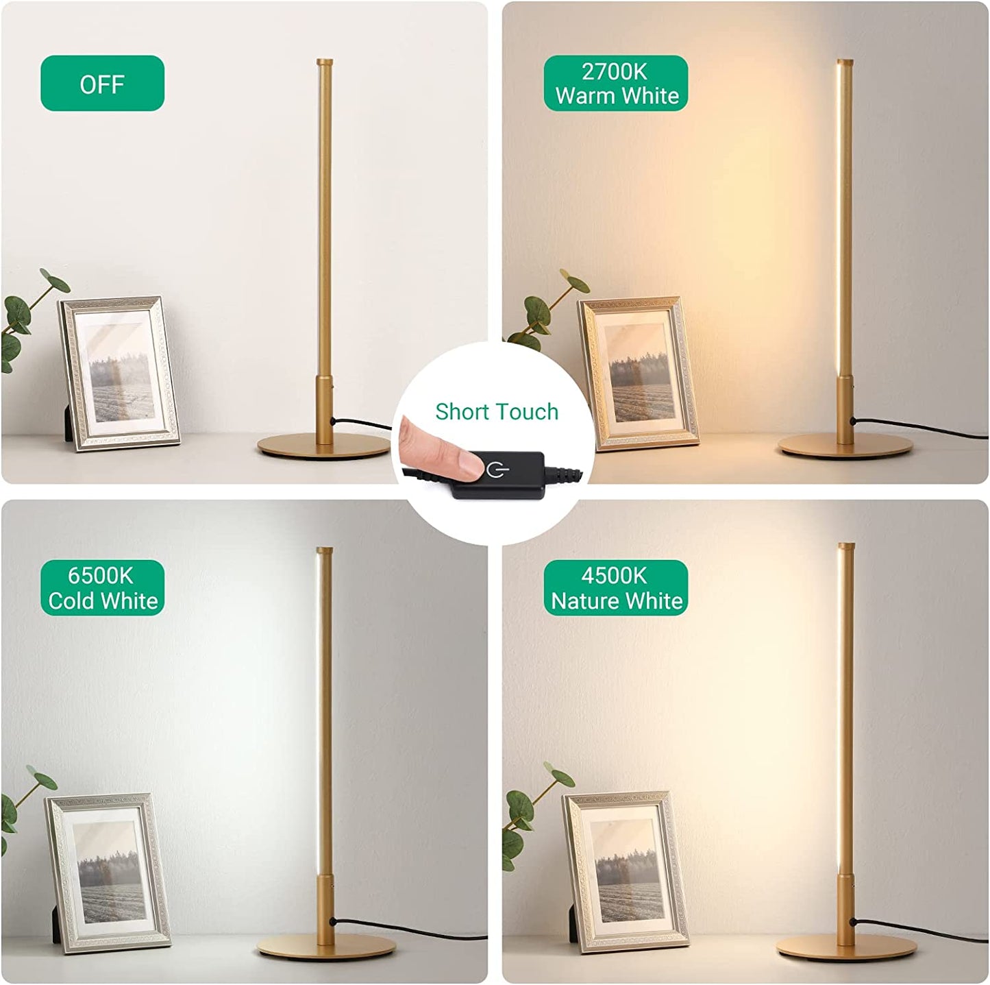 Skorter | Golden Table Lamp with Minimalist Design