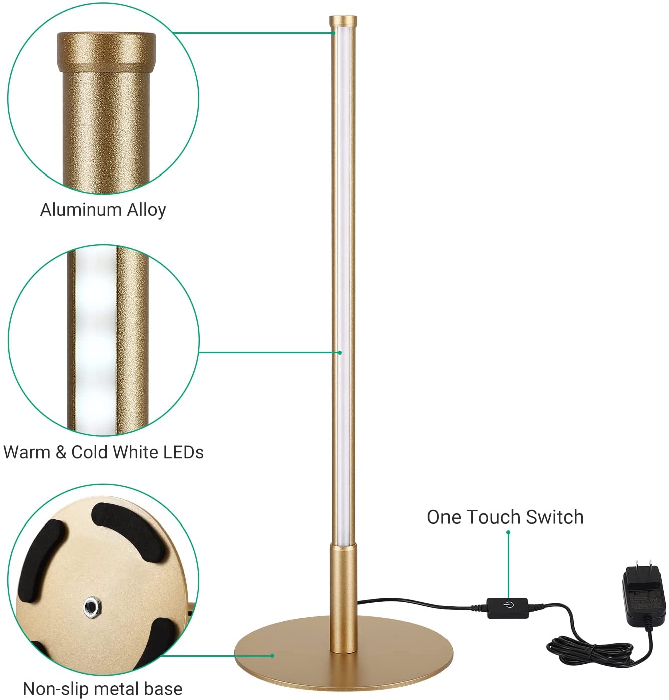 Skorter | Golden Table Lamp with Minimalist Design
