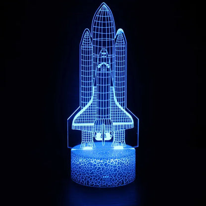 Skorter | LumiRocket - 3D LED Night Light with Color Change and Optical Illusion