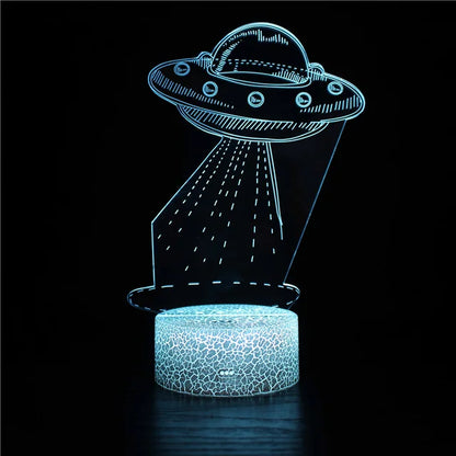 Skorter | LumiRocket - 3D LED Night Light with Color Change and Optical Illusion