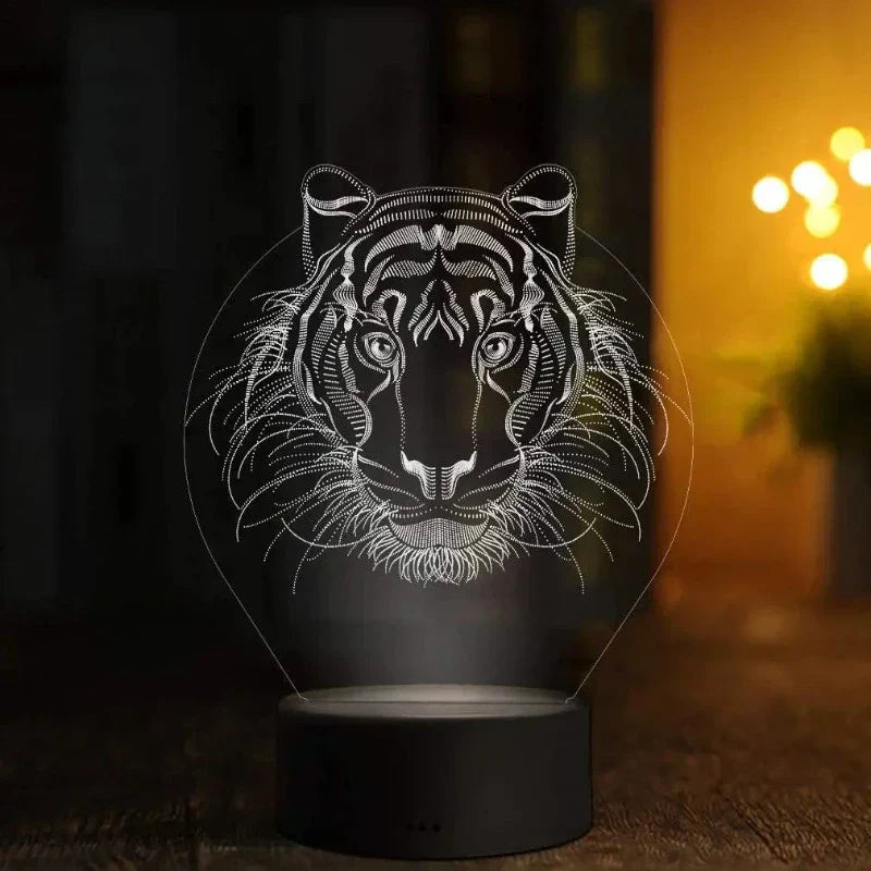 Skorter | LumiVision - 3D LED Table Lamp with Optical Illusion and Dimmable Lighting