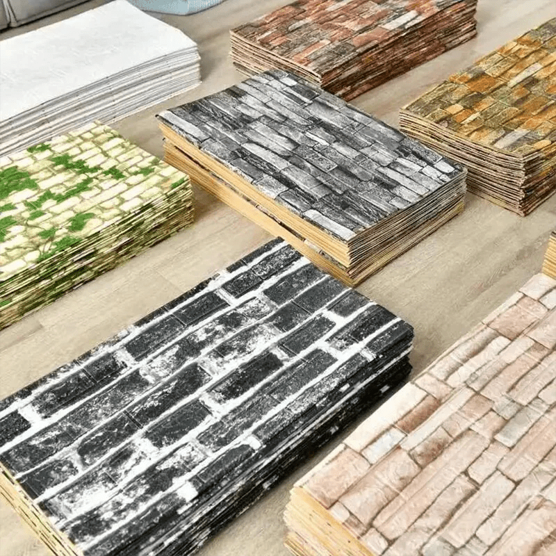 Skorter | 3D foam wallpaper in brick pattern