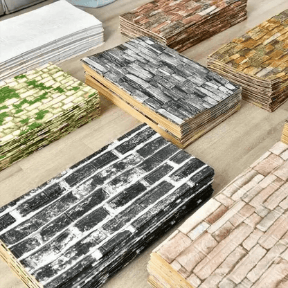 Skorter | 3D foam wallpaper in brick pattern
