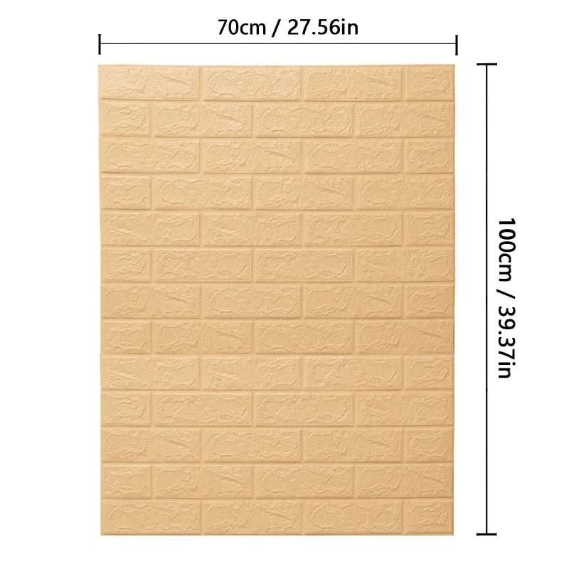 Skorter | 3D foam wallpaper in brick pattern