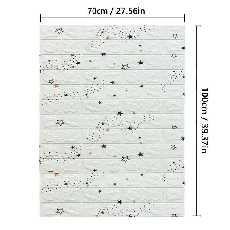 Skorter | 3D foam wallpaper in brick pattern