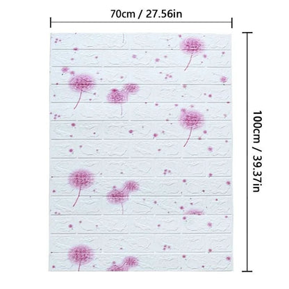 Skorter | 3D foam wallpaper in brick pattern