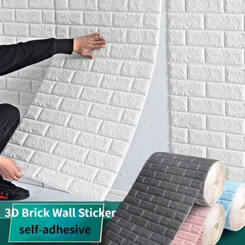 Skorter | 3D foam wallpaper in brick pattern