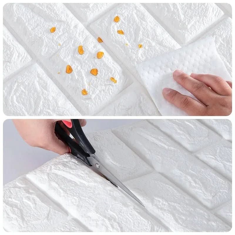 Skorter | 3D foam wallpaper in brick pattern