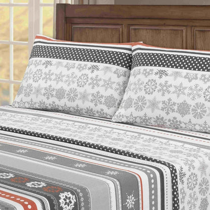 Skorter | 4-piece: Kathy Ireland 100% Turkish cotton flannel bedding