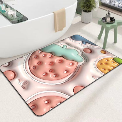 skorter | 3d-flower soft, absorbent mat for the bathroom