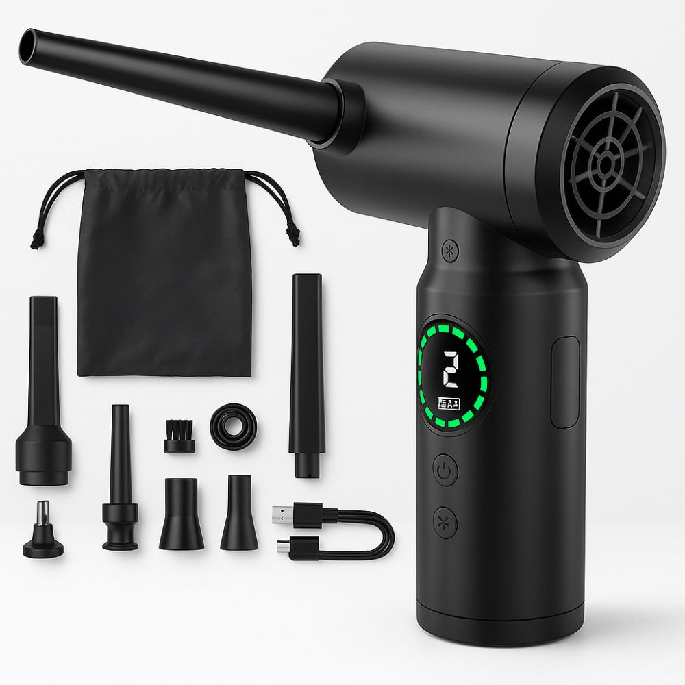 Skorter | 2-in-1 Portable Vacuum Cleaner & Blower | 7500mAh Battery, LED Light & Versatile for Home, Car & Office Cleaning