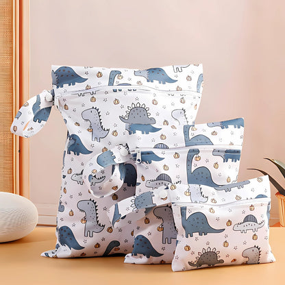 Skorter | Baby Zoo Safari Print Reusable Wet Dry Bag | 3pcs Set