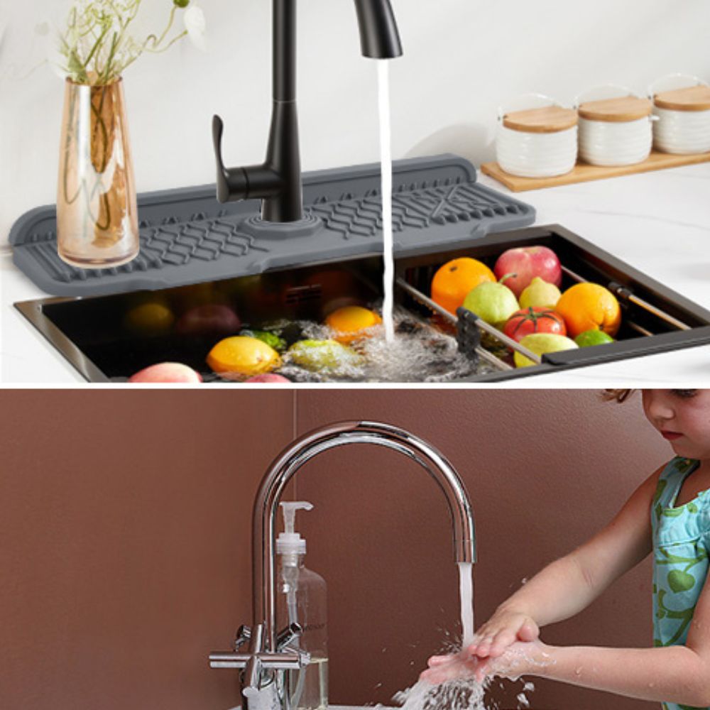 Skorter | Aqua Slope Rubber Faucet Sink Mat