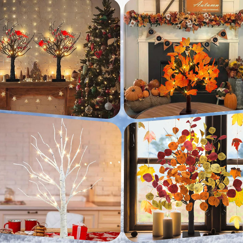 Skorter | Atmospheric Light Tree with Red Birds – Flexible LED Decoration Tree