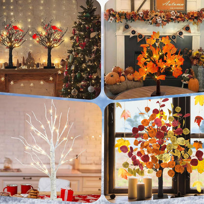 Skorter | Atmospheric Light Tree with Red Birds – Flexible LED Decoration Tree