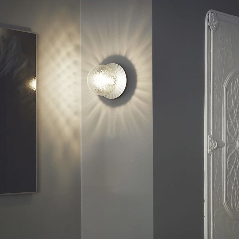 Skorter | Valentina Modern LED Ceiling/Wall Lamp Dining Room Black/Gold Glass
