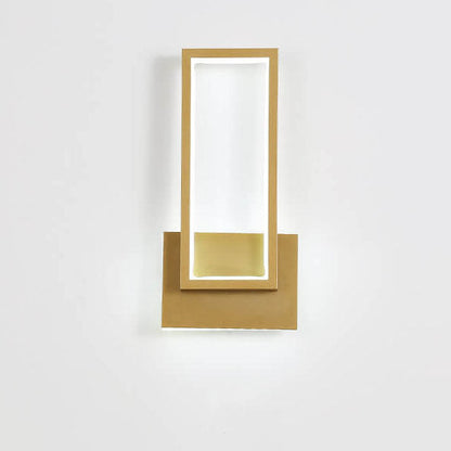 Skorter | Modern minimalist LED wall lamp in gold rectangular shape