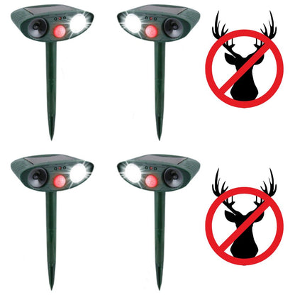 Skorter | Solar Powered Ultrasonic Deer Repeller, Pack Of 4