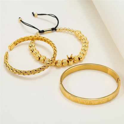 Skorter | Crown Braided Letter Bracelet