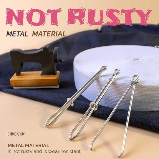 skorter | 2pc DIY Rope Guide Forward Device Tool Elastic Silver Clip Needle Sewing Utility