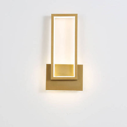 Skorter | Modern minimalist LED wall lamp in gold rectangular shape