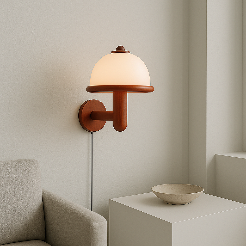 Skorter | NordShroom | Wooden Wall Lamp in Scandinavian Mushroom Style