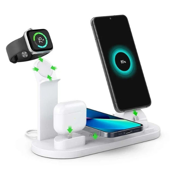 Skorter | 7-in-1 Wireless Charging Station with MagSafe & CryoBoost – Fast & Efficient Charging for iPhone, Apple Watch, and More
