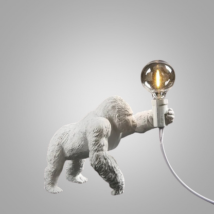 Skorter | GorillaLux - Unique Gorilla Table Lamp | Modern Animal Lamp with Warm LED Light