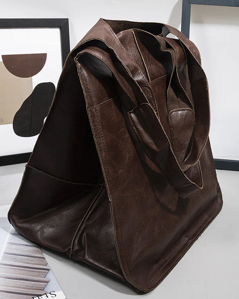 Skorter | Chic & Sustainable Leather Bag with Large Capacity - Elegant, Versatile Women's Handbag