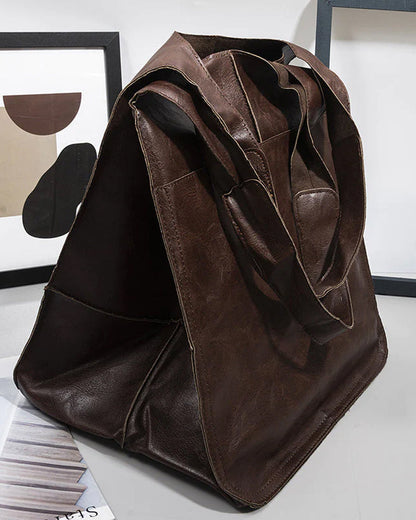 Skorter | Chic & Sustainable Leather Bag with Large Capacity - Elegant, Versatile Women's Handbag