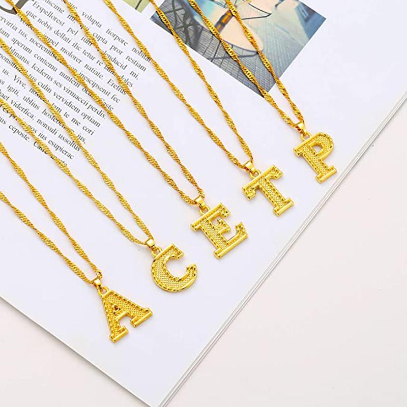 Skorter | 18K gold-plated initial letter necklace