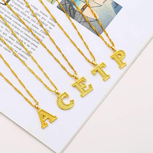 Skorter | 18K gold-plated initial letter necklace