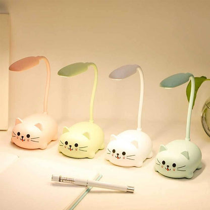 skorter | Mini Cartoon Cat LED Eye Protection Reading Light USB Rechargeable Desk Lamp