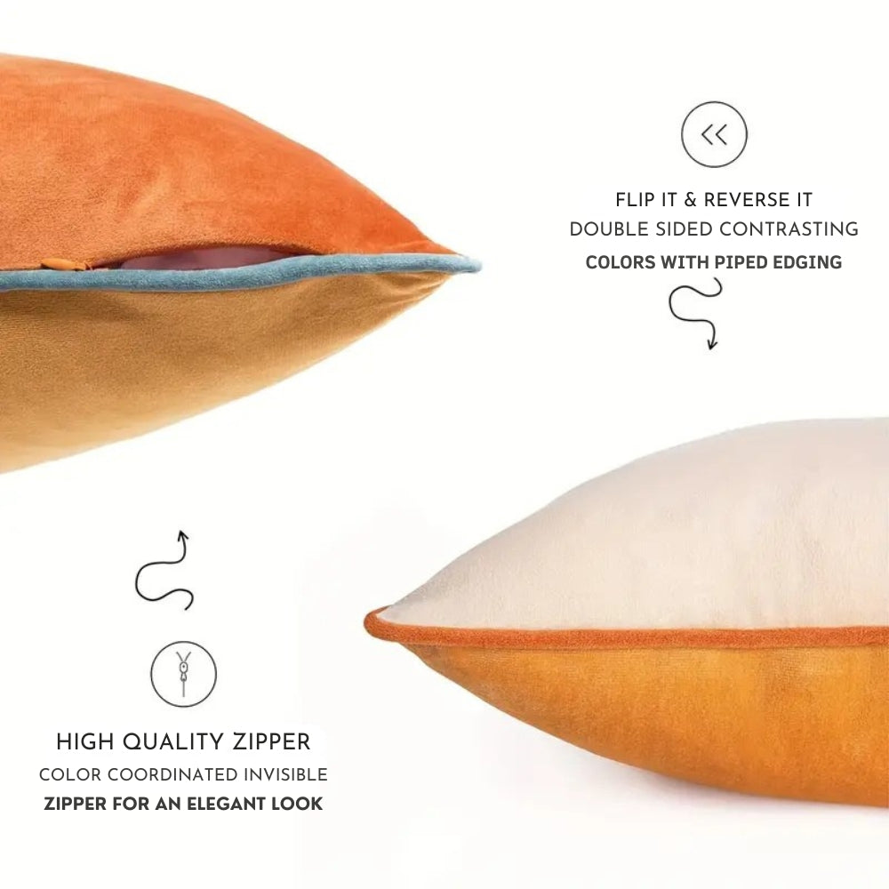 Skorter | Ember Soft Two-Tone Cushion Covers