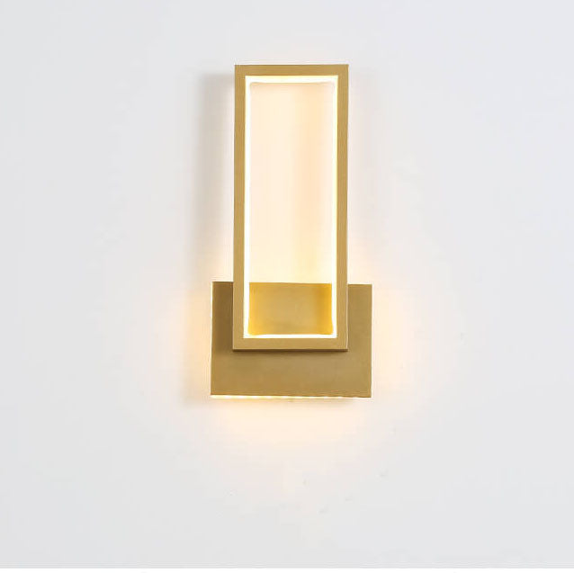 Skorter | Modern minimalist LED wall lamp in gold rectangular shape