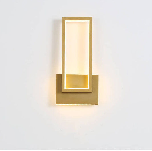 Skorter | Modern minimalist LED wall lamp in gold rectangular shape