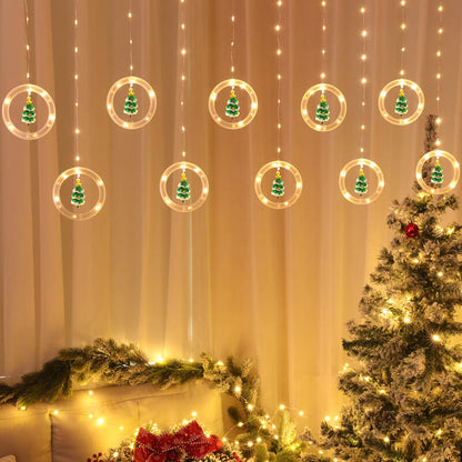 Skorter | Christmas wreath doll hanging decoration 10 LED USB string lights