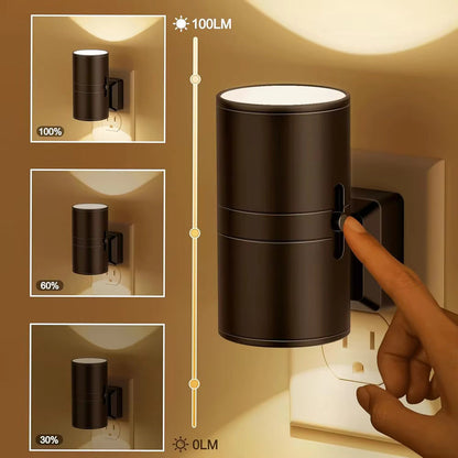 Skorter | Luxury Plug-In Ambient Night Light – Dimmable LED Wall Light with Sensor (3000K Warm Glow)
