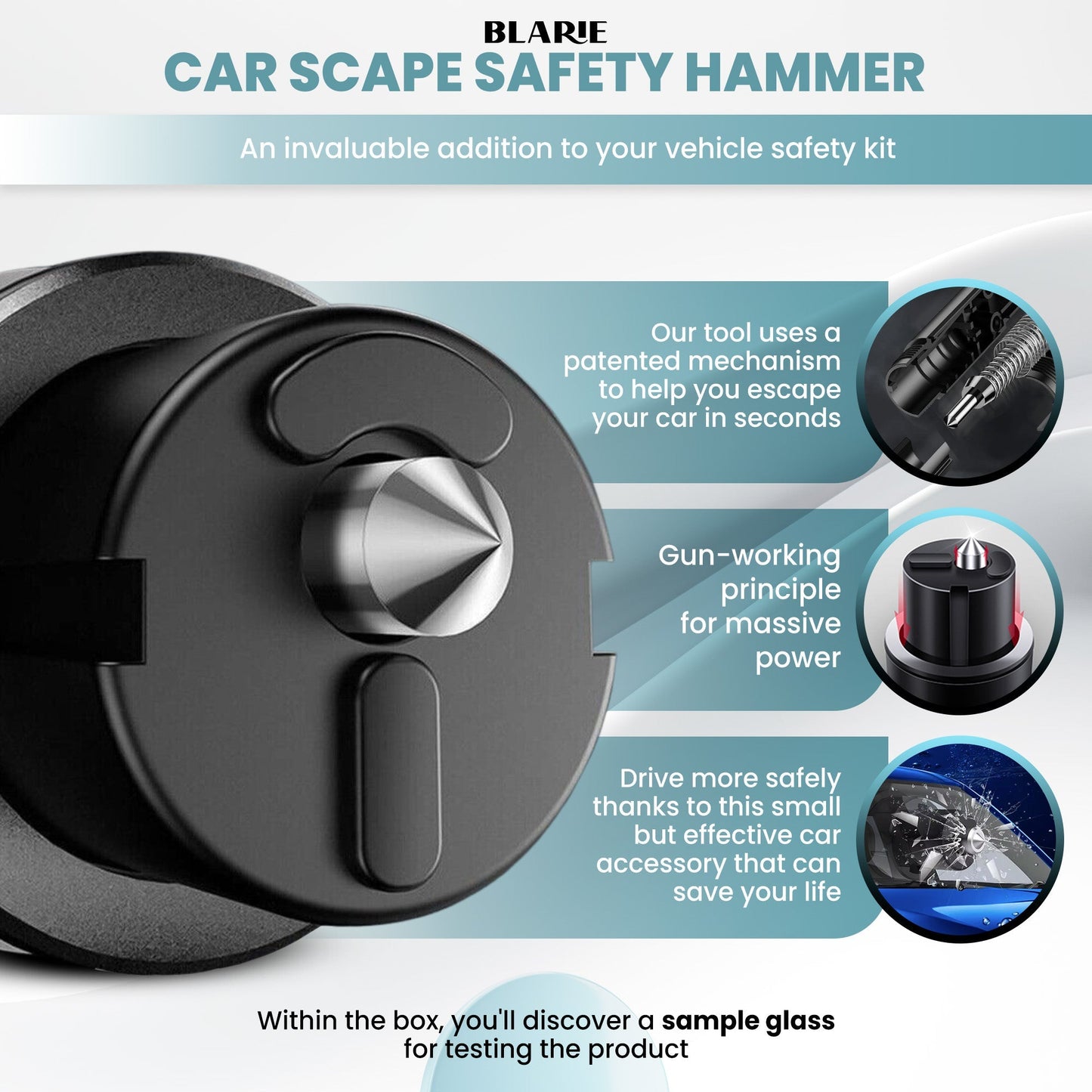 Skorter | Car Safety Hammer – Essential Auto Escape Tool & Window Breaker for Emergency Situations