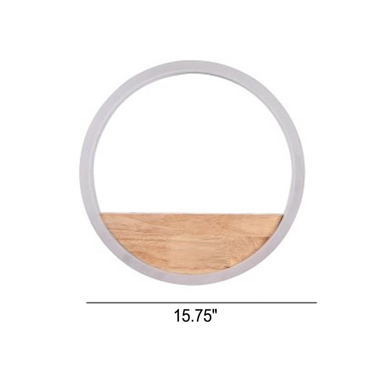 Skorter | Lumoshelf LED Wall Light | Solid Wood with Shelf | Round Wall Lamp | Warm & White Light