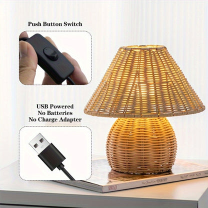 Skorter | Noya Rattan Table Lamp Home Decor