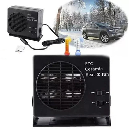 Skorter | 12V Ceramic Car Heater | 150W-300W Portable Fan with Automatic Thermostat for Winter Use in Vehicles