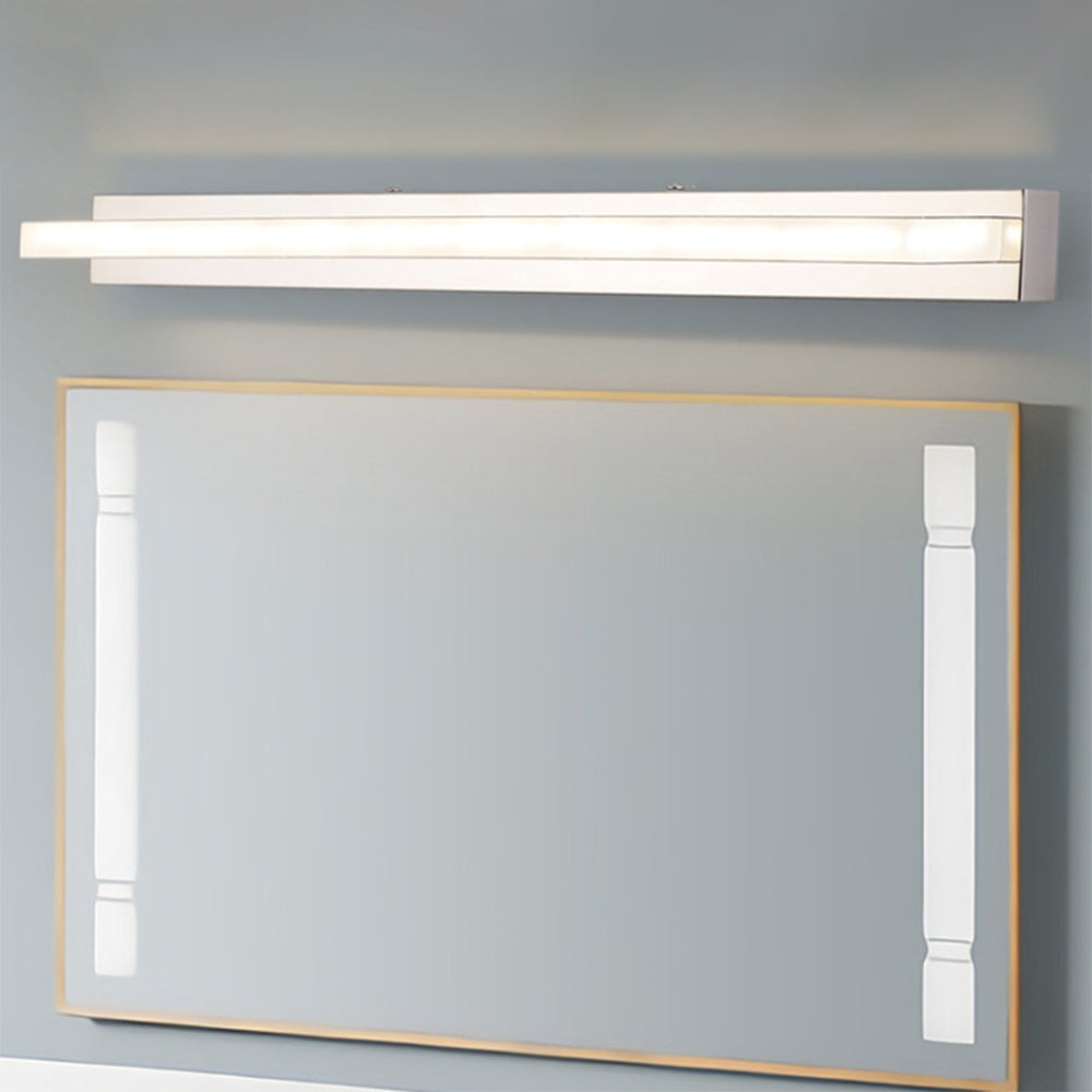 Skorter | Leigh Rectangular Mirror Front LED Wall Lamp - Bedroom Metal/Acrylic